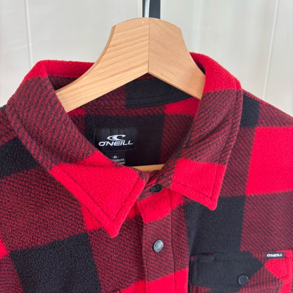 O’Neill NWT Buffalo Plaid Super Fleece Snap Button Flannel Shirt Men’s Medium